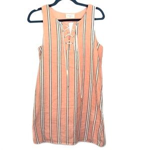 EVERLY Pink Striped Shift Dress - NWT